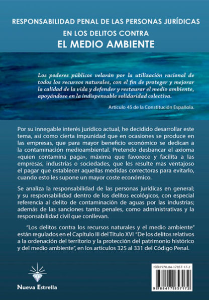 Responsabilidad Penal de las personas jurídicas en los delitos contra el medio ambiente